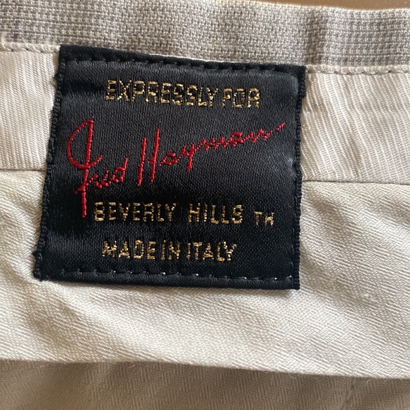 Men’s Vintage Fred Hayman Beverly Hills Made in Italy Gray Trousers🇮🇹🩶 - Picture 3 of 4